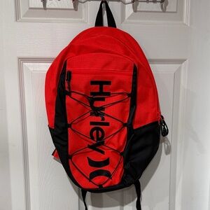 NWOT Hurley Bold Red and Black Backpack